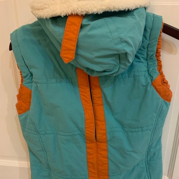 Napapijri Blue and Orange Toggle Button Vest - Picture 4 of 4